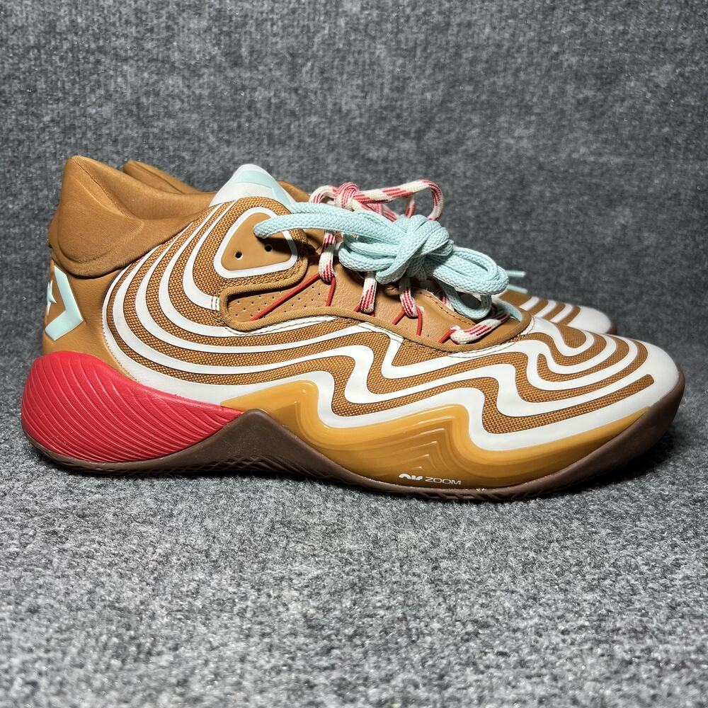 Converse Basketball Shoes Mens Size 11 Tan White Red Air Zoom A09256C Multicolor